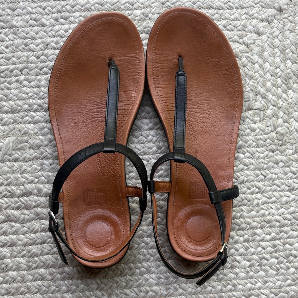 Fitflop Black and Tan Women's Sandals